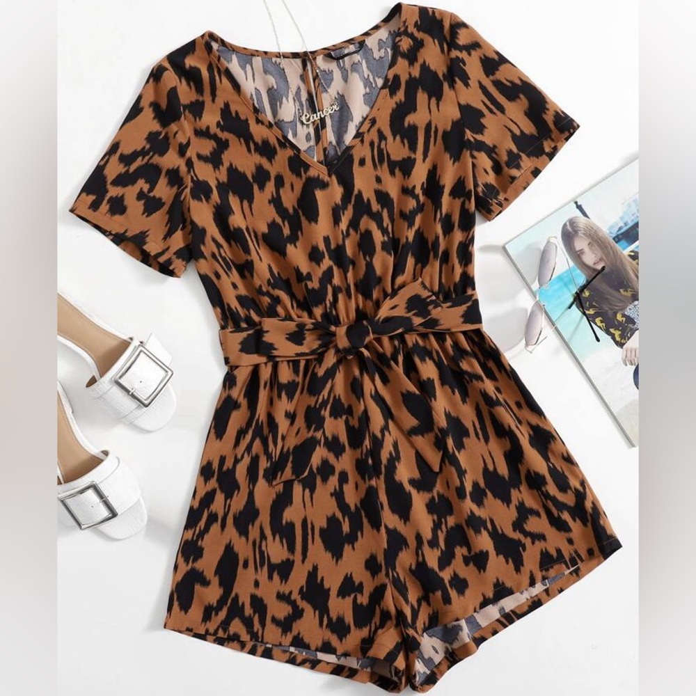 🐆 SHEIN Leopard Print Romper 🐆